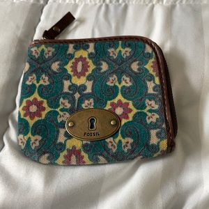 Fossil wallet, small. Velvet